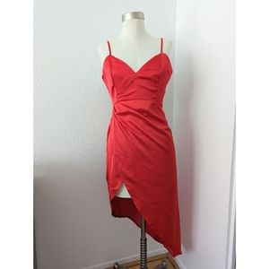 SBetro Adjustable Satin Wrap Dress